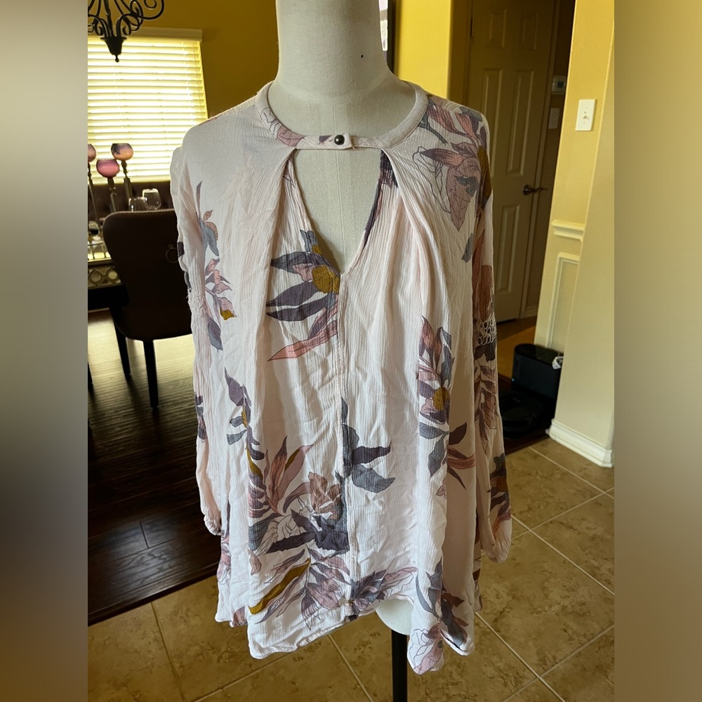 Floral Print Women's Top Tunic Dress